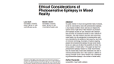 Thumbnail image for publication titled: Ethical considerations of photosensitive epilepsy in mixed reality
